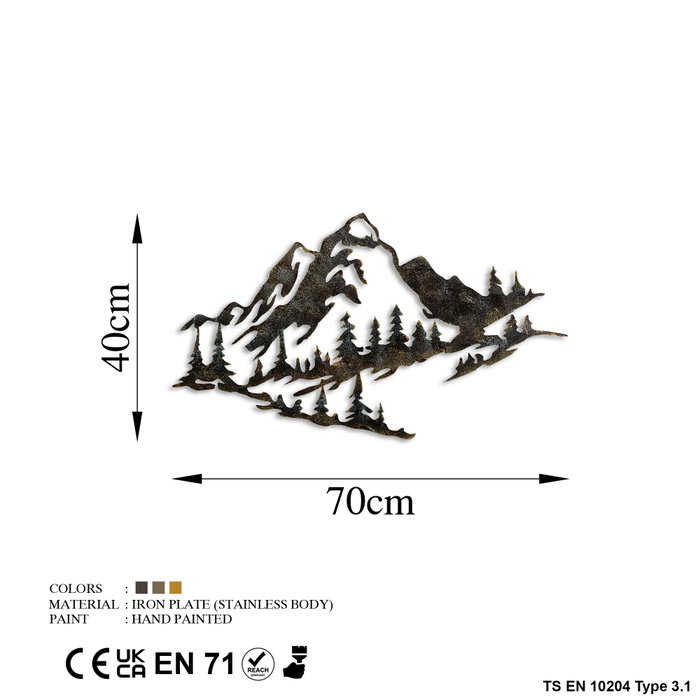 Wallity Mountain - 1 Escultura de Pared Multicolor